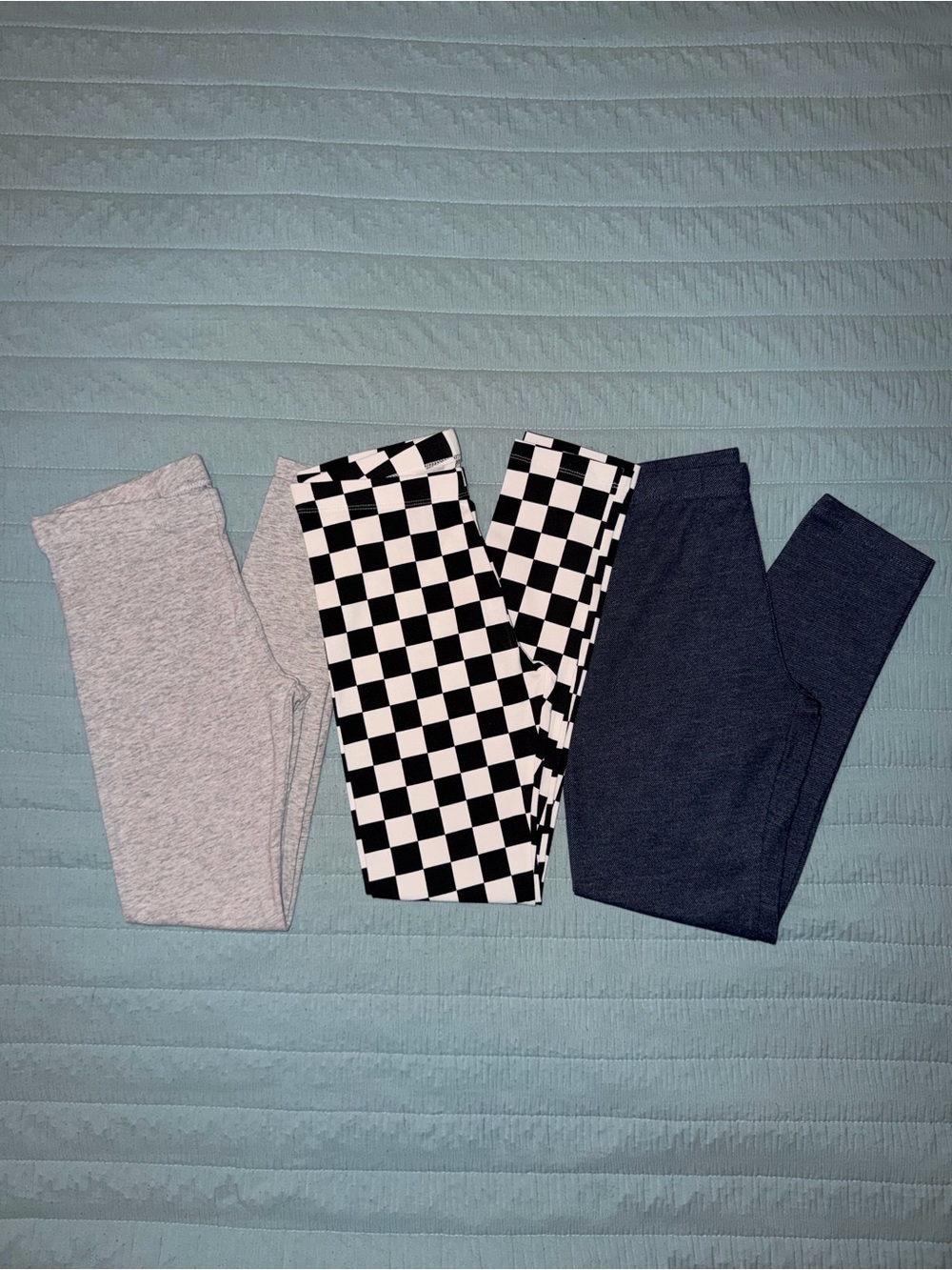 3-Pack Wonder Nation Girls Cotton Leggings Size 10/12 Large Bundle